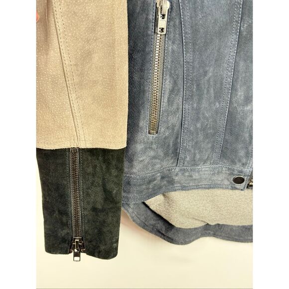 Chaser women’s color block moto suede jacket size medium - Picture 5 of 6